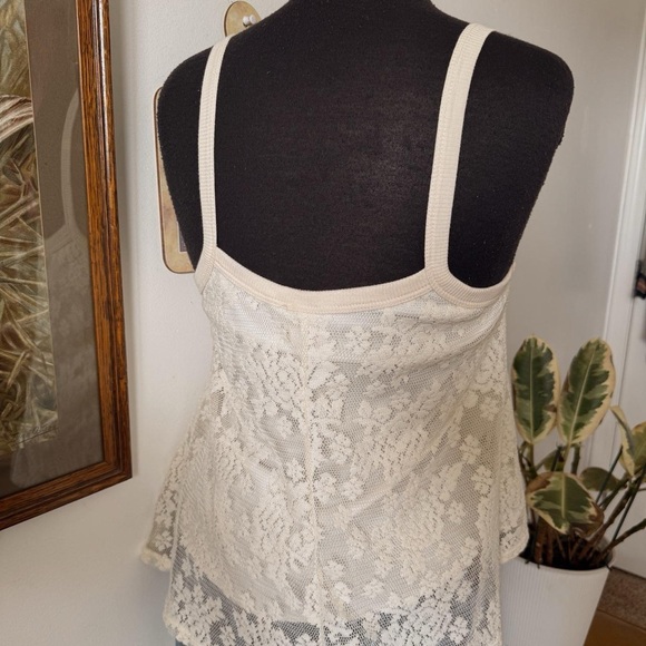 Cream Lace Floral Babydoll Camisole - Picture 6 of 8